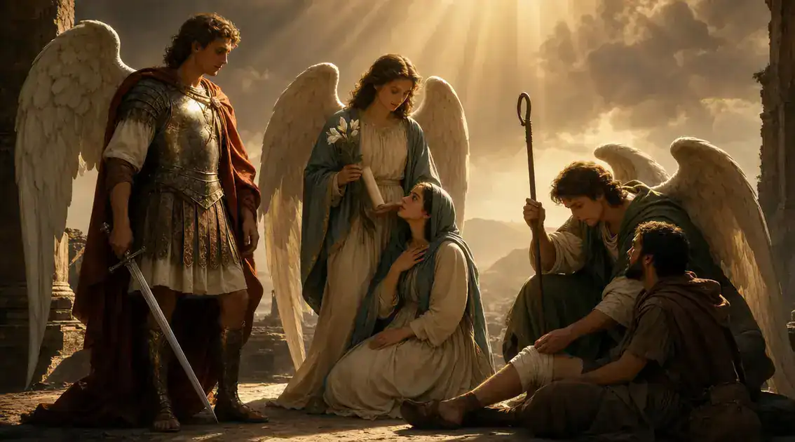 Archangels and named messengers: Michael, Gabriel, Raphael