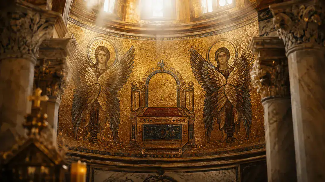Early Christian and Byzantine portrayals: throne guardians in mosaics