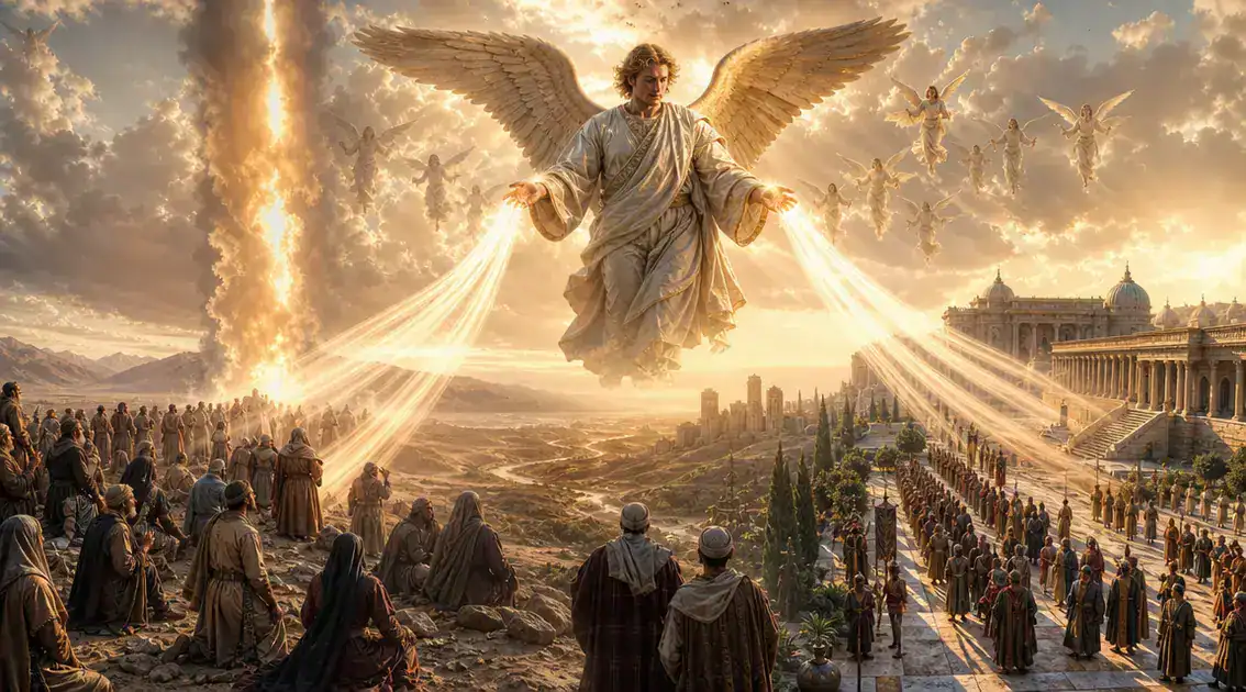 How dominions execute divine law in biblical scenes