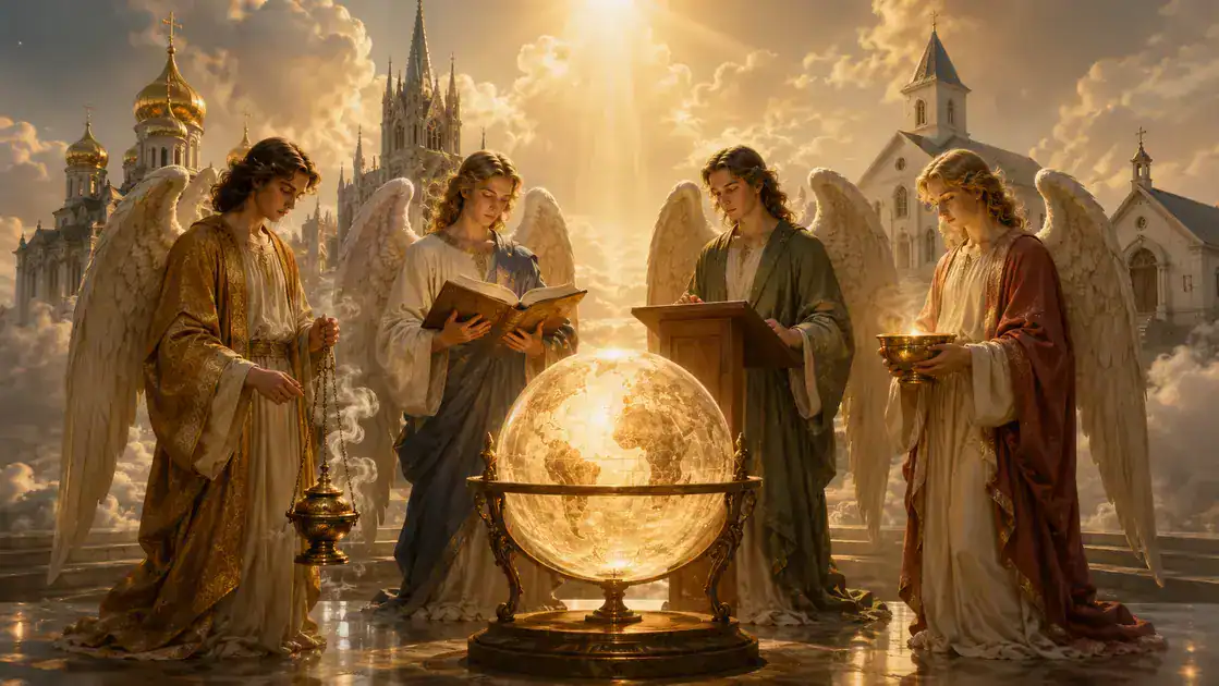 How major traditions interpret the four angels