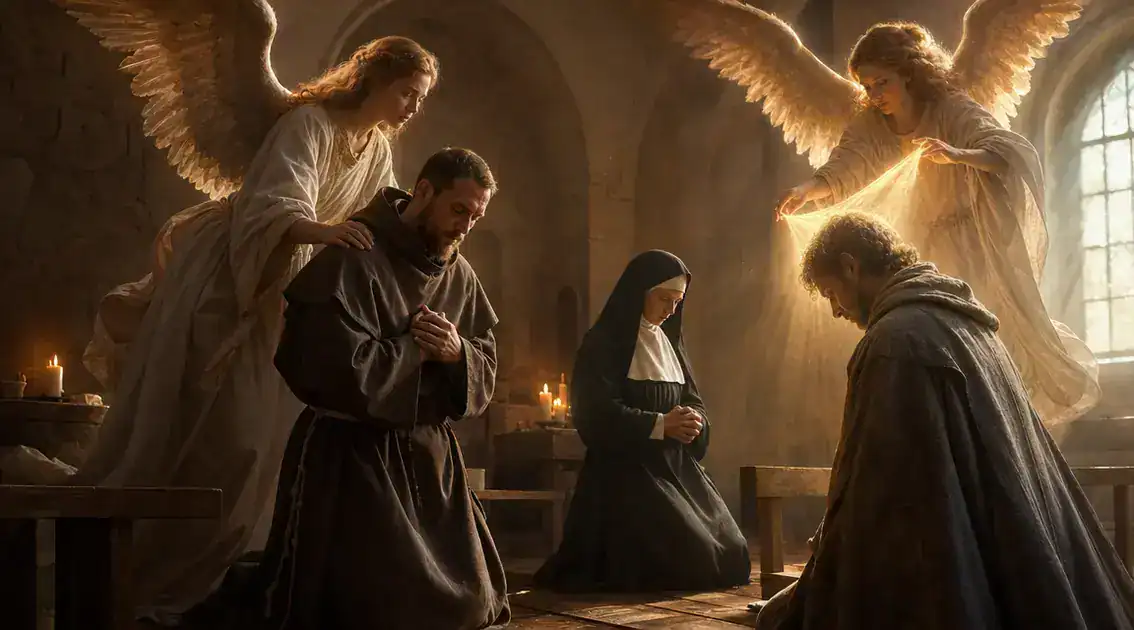 How saints describe receiving courage and grace from angels