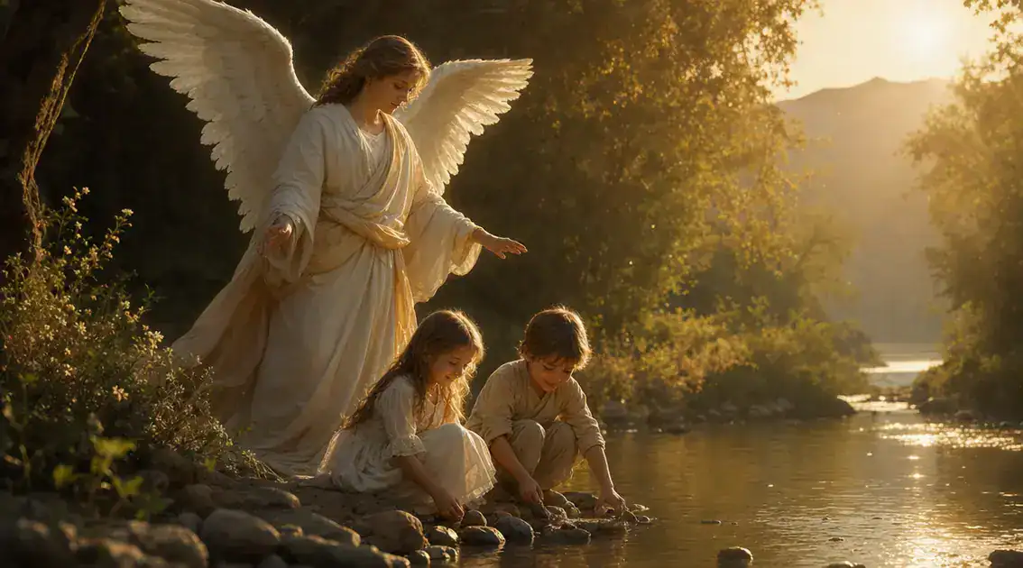 How Scripture depicts angelic protection in childhood
