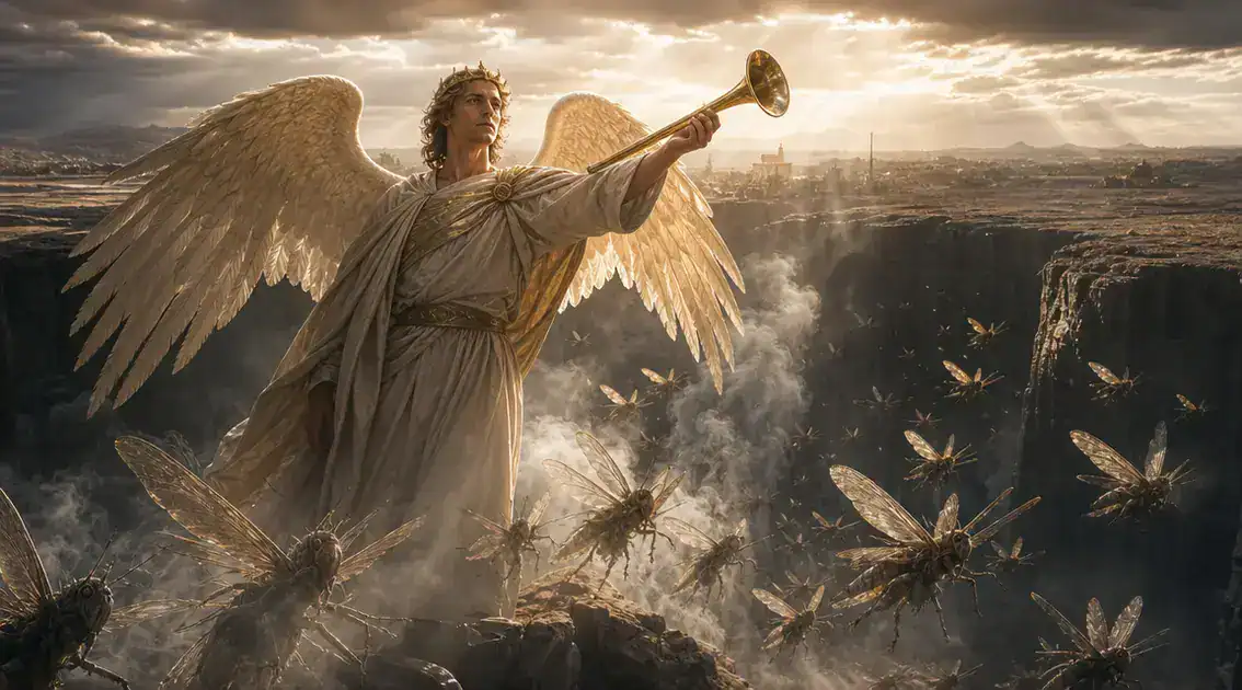 Imagery and language: locusts, king, and trumpet