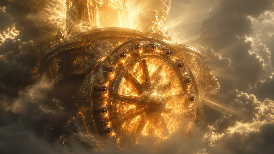 Imagery and symbolism: fire, eyes, mobility, and the divine chariot
