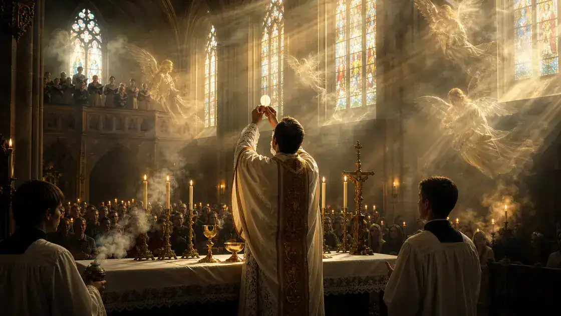 Liturgical moments where angelic presence is invoked