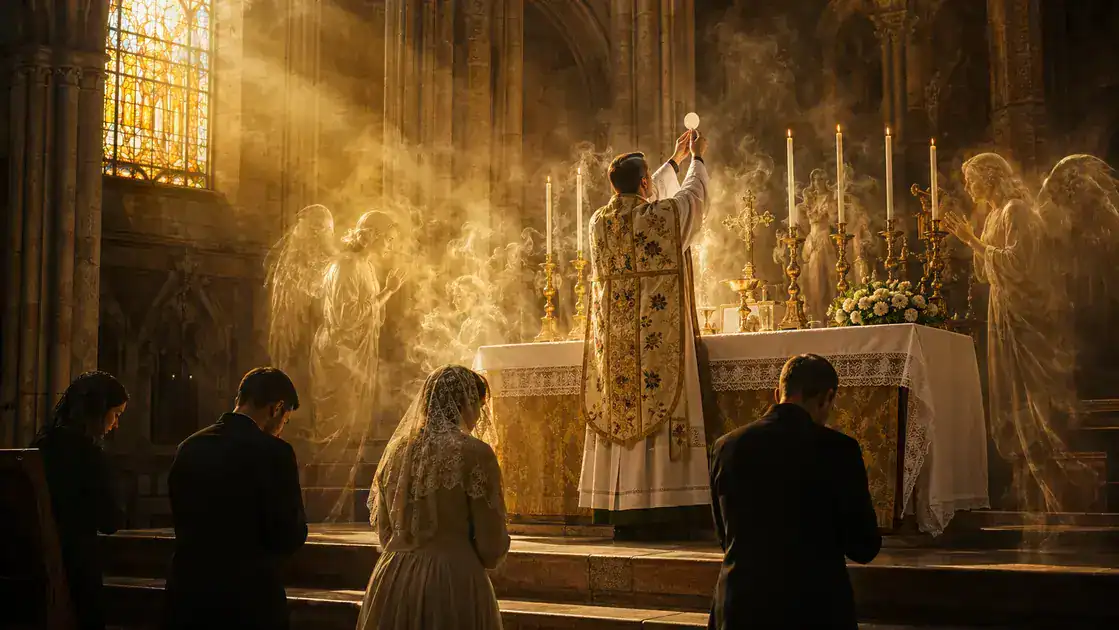 Liturgical signs and sacred atmosphere: how angels accompany worship