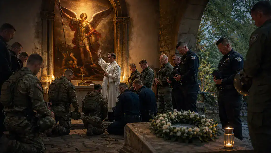 Military and police traditions honoring Michael