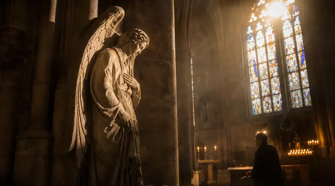 Reading sculptures devotionally: how angels guide the faithful