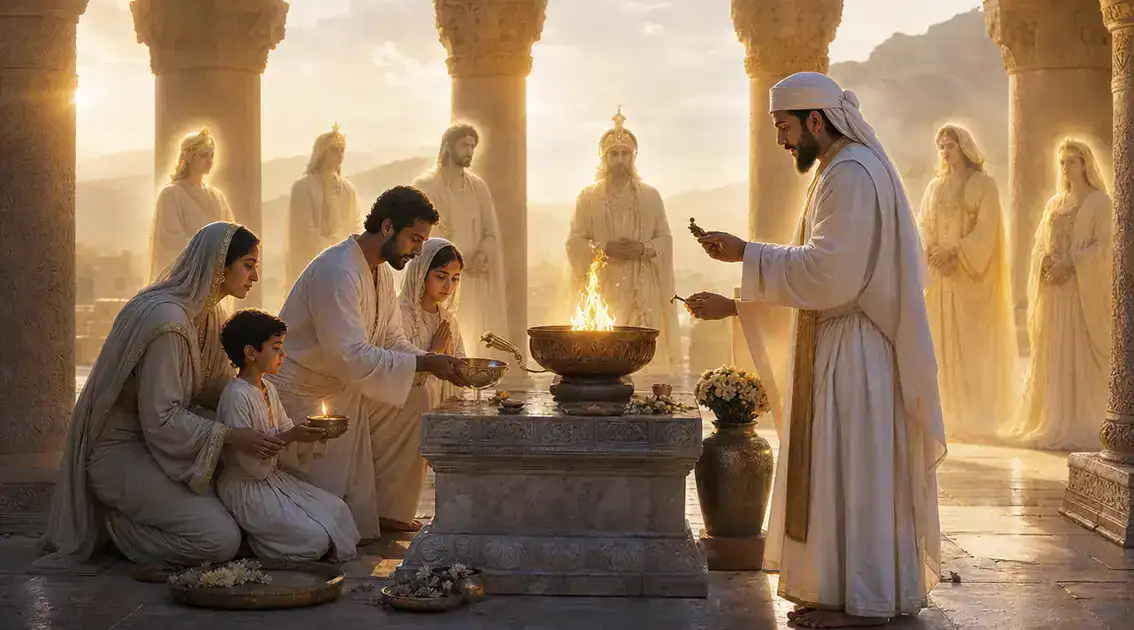 Rituals, prayers, and offerings to the Yazatas in traditional practice