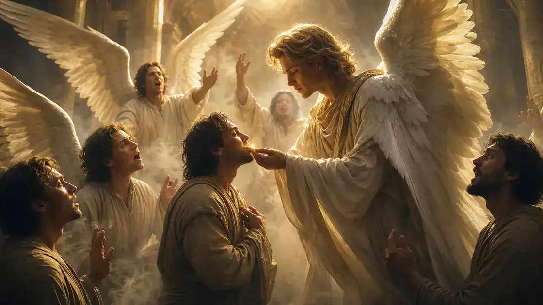 Symbolism of wings, fire, and praise in worship