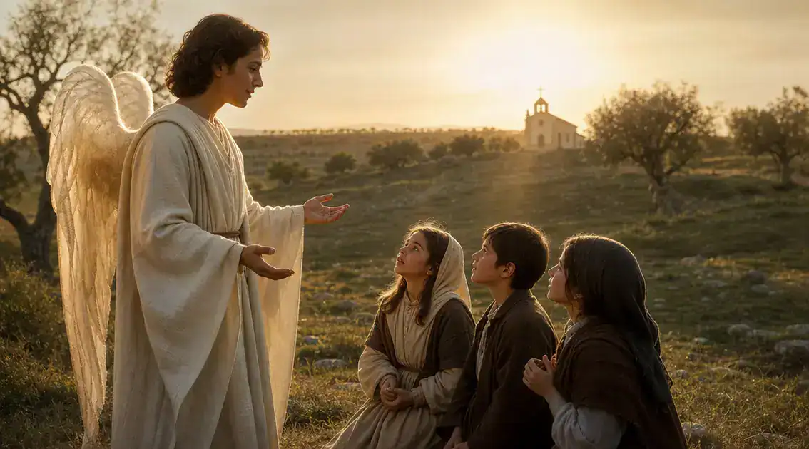 The angel in early accounts: what the children described