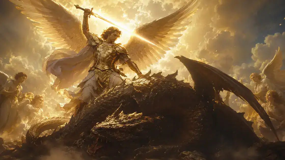 The Battle in Heaven From Revelation 12: Michael Defeats the Dragon