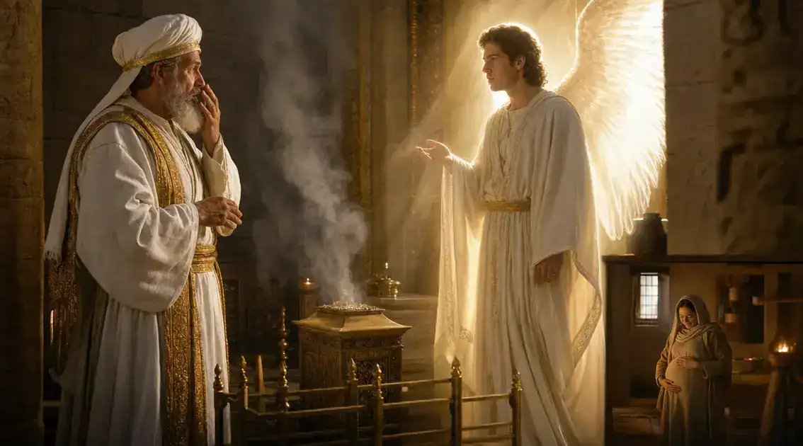 Zechariah and Elizabeth: angelic messages before Jesus