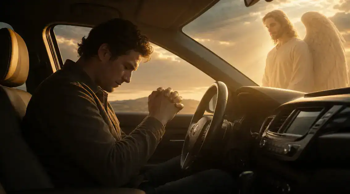 A short prayer to place guardian angels in your car