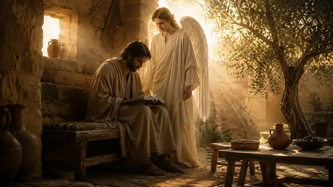 Angels and rest: biblical scenes where heavenly messengers accompany peace