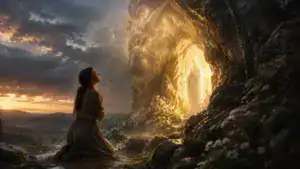 Saint Bernadette and the angels of Lourdes: the grotto, the light and the visions