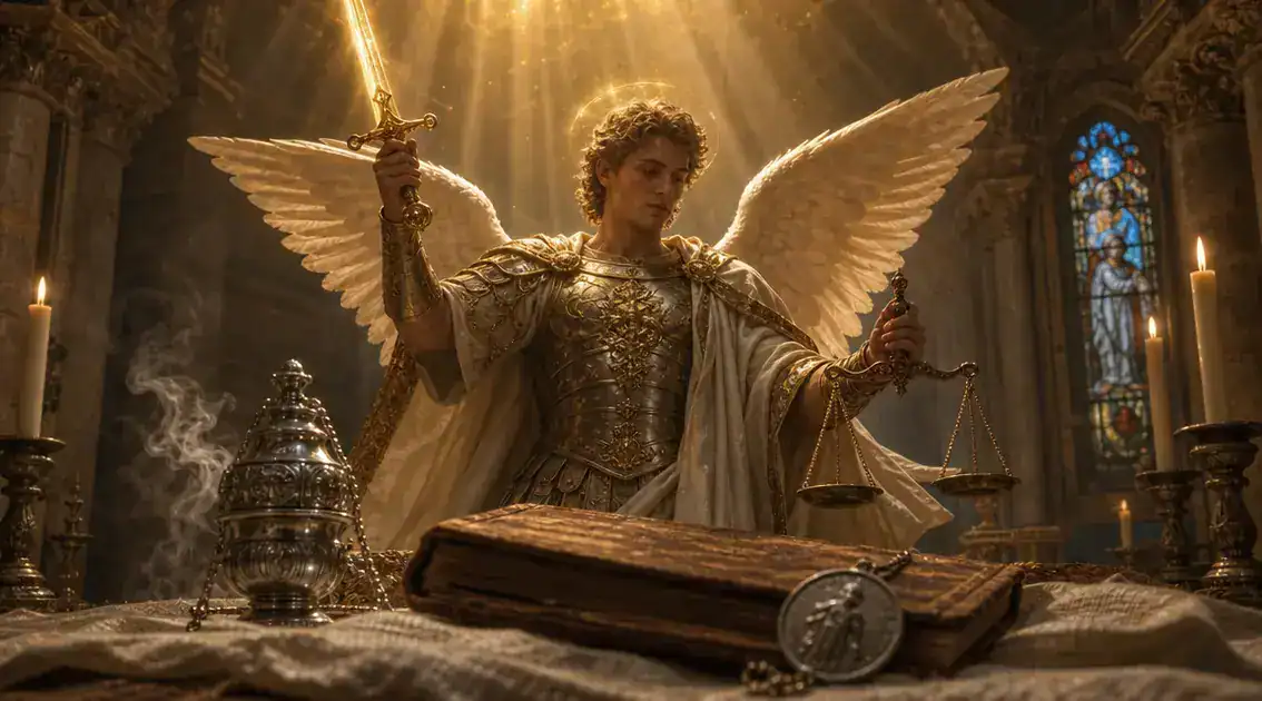 Symbols and prayers: swords, scales and liturgical traditions honoring Michael