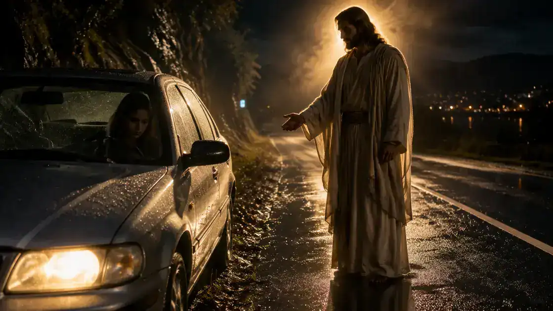 The driver who saw an angel on the road: an emotional testimony