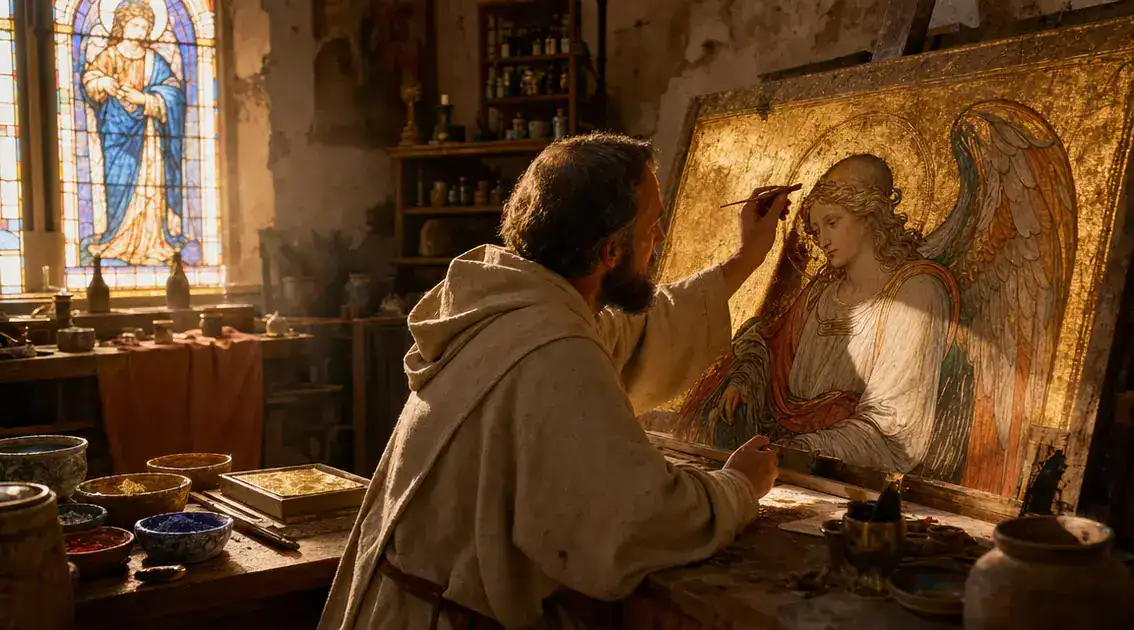Cómo los artistas sacros aprendían a pintar ángeles en la Edad Media