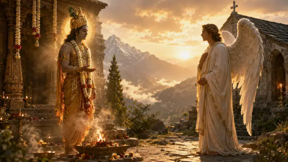 Comparación entre devas y ángeles en la tradición cristiana