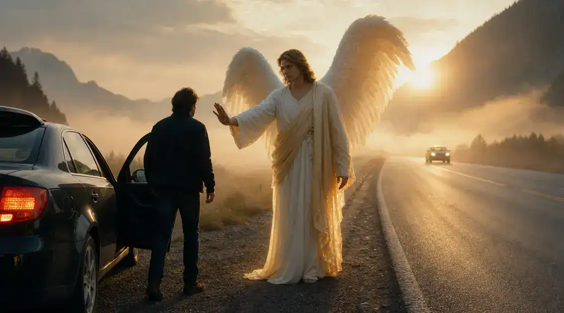 El conductor que vio un ángel en la carretera: testimonio emocionante