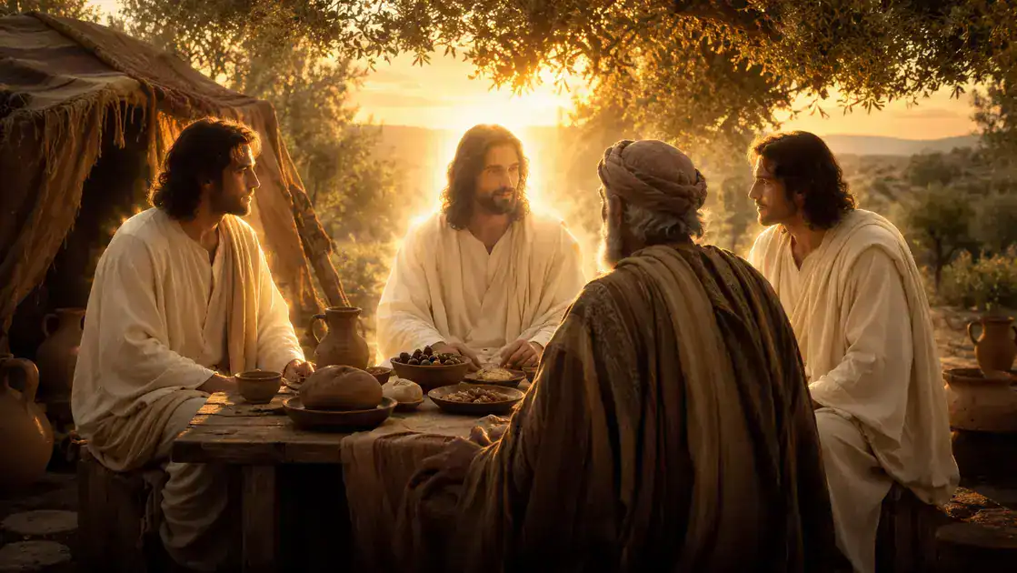Los tres visitantes de Abrahán: cuando Dios y los ángeles cenaron con un hombre